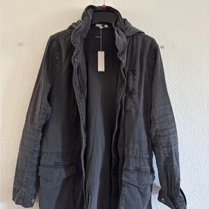 James Perse Gray Hooded Jacket